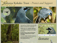 Tablet Screenshot of kokako.org.nz